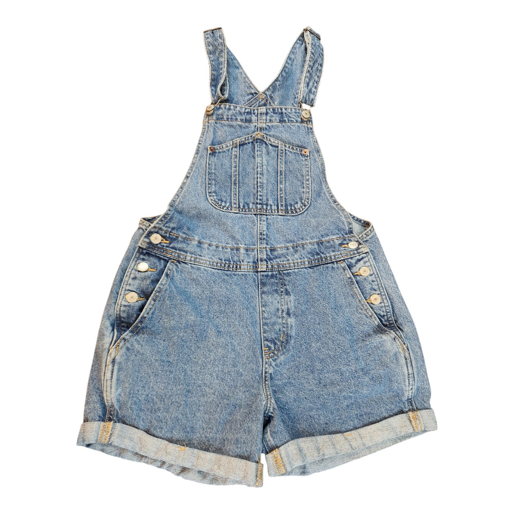 Denim Blue Women's Overall Shorts